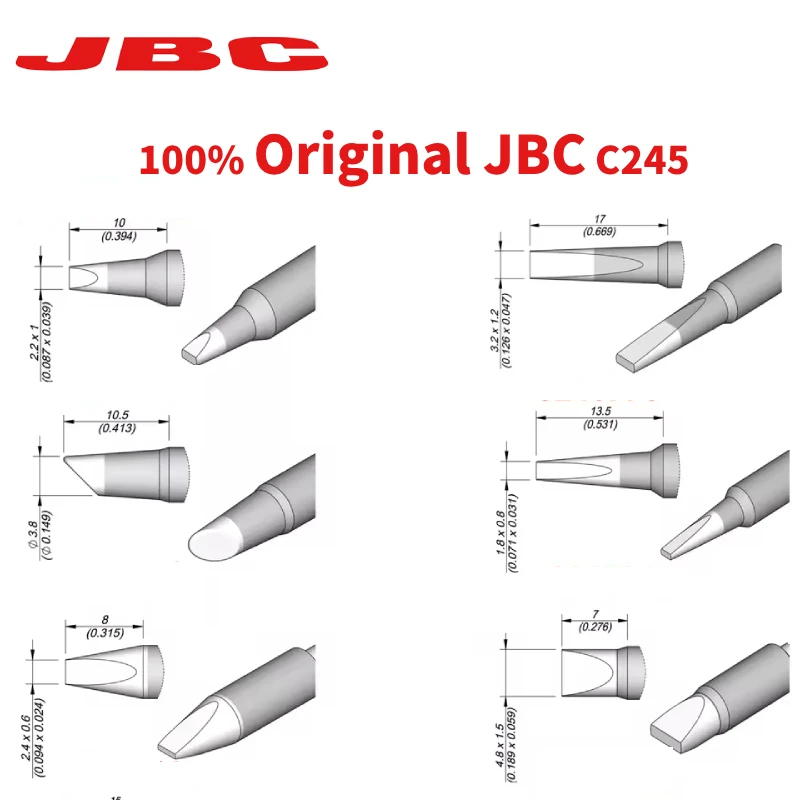 Original JBC C245 Soldering Iron Tips Universal Precision Tool Compatible With JBC T245 Soldering Station Tools