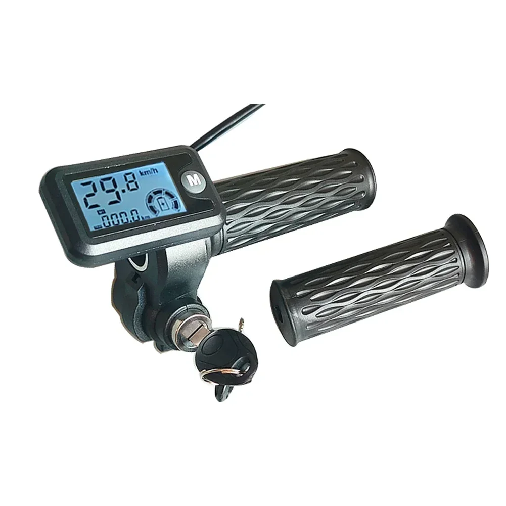 

170cm Cable Grip E-Bike Throttle Black Grip Current Display Hall Measurement Speed Model Mileage Display Speed Display