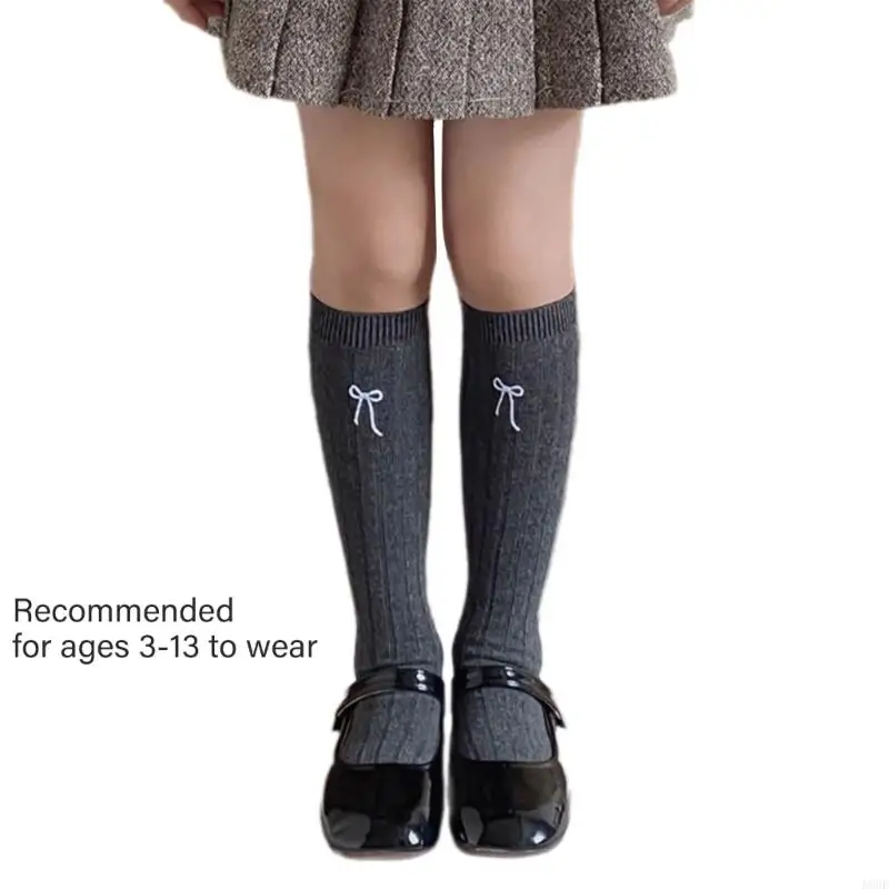 K8GF Soft و Sweat -Tube الأنبوب الأنبوب الأنبوب الجوارب القطن للأطفال مع تصميم القوس