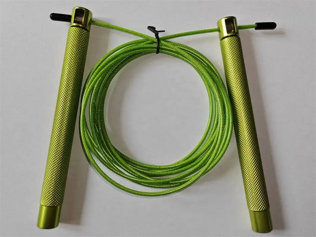 Double bearing Fitness Equipment Lightweight Portable Durable Adjustable Aluminum Steel Wire Speed Skipping Jump Rope