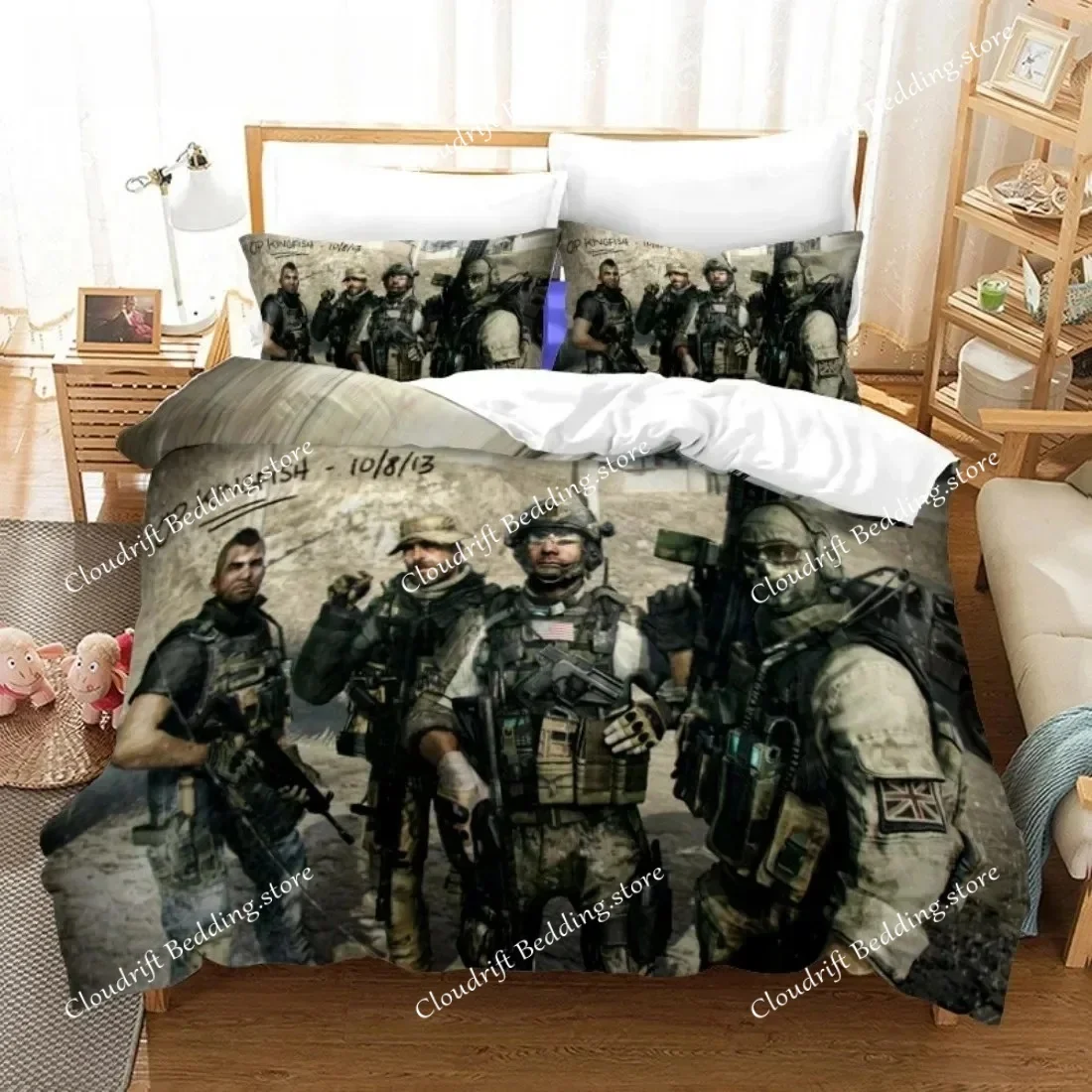 

Game Call Of Duty Warzone Bedding Set Duvet Cover Bed Set Quilt Cover Twin Single Queen King Size Boys Adult Home Textile