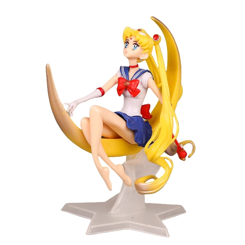 14Cm Pvc Sailor Moon Tsukino Usagi Princess Serenity Anime Action Figure Collectible Model Ornaments Garage Kit Doll Toys Gift