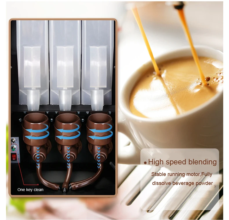 Máquina de café instantánea expendedora de mesa con pantalla caliente táctil automática comercial newOffice de marca Original