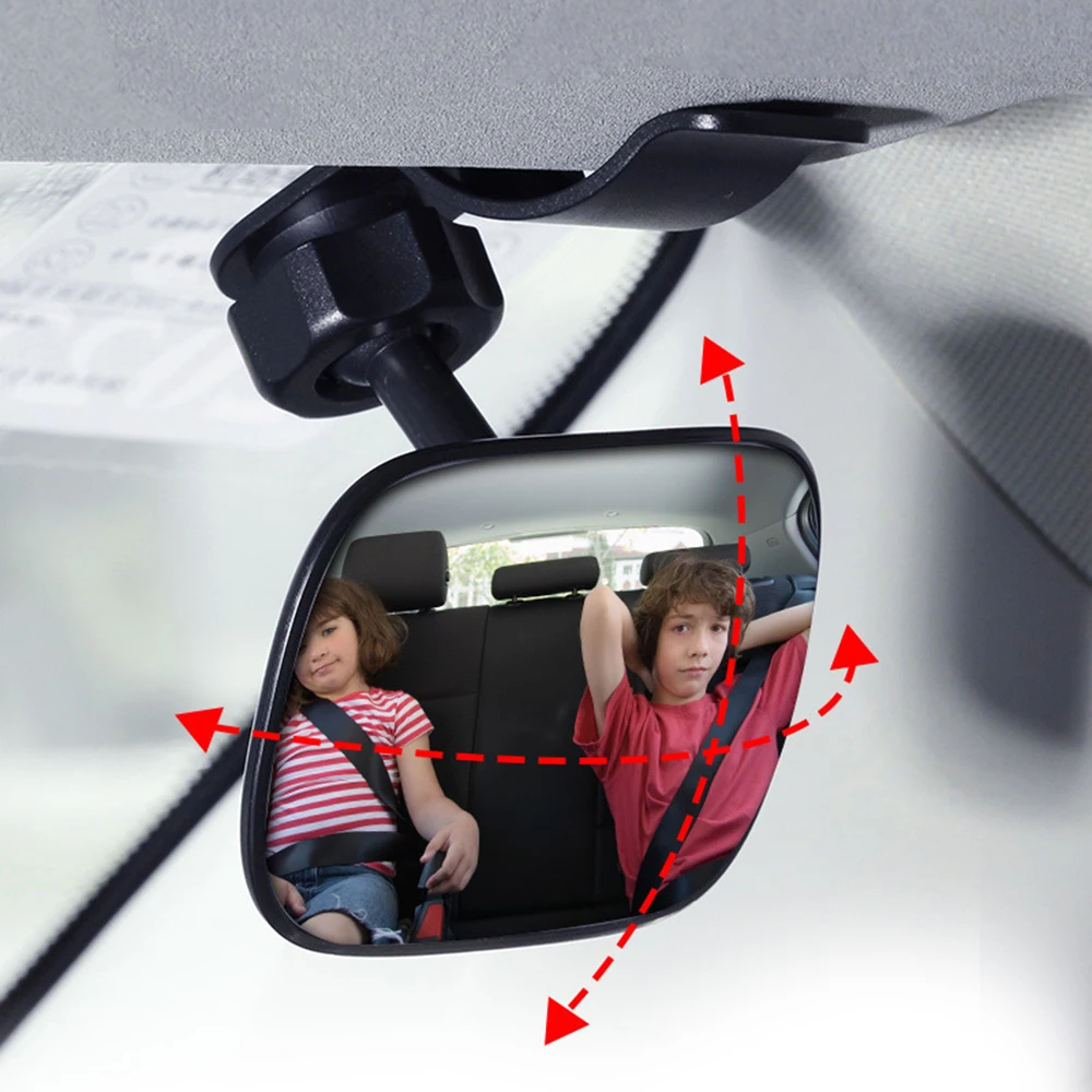 Car Parts Rearview Mirror Car ABS + Acrylic For Families With Children 360° Inside Portable Rear Seat Small To See The Baby 1PC