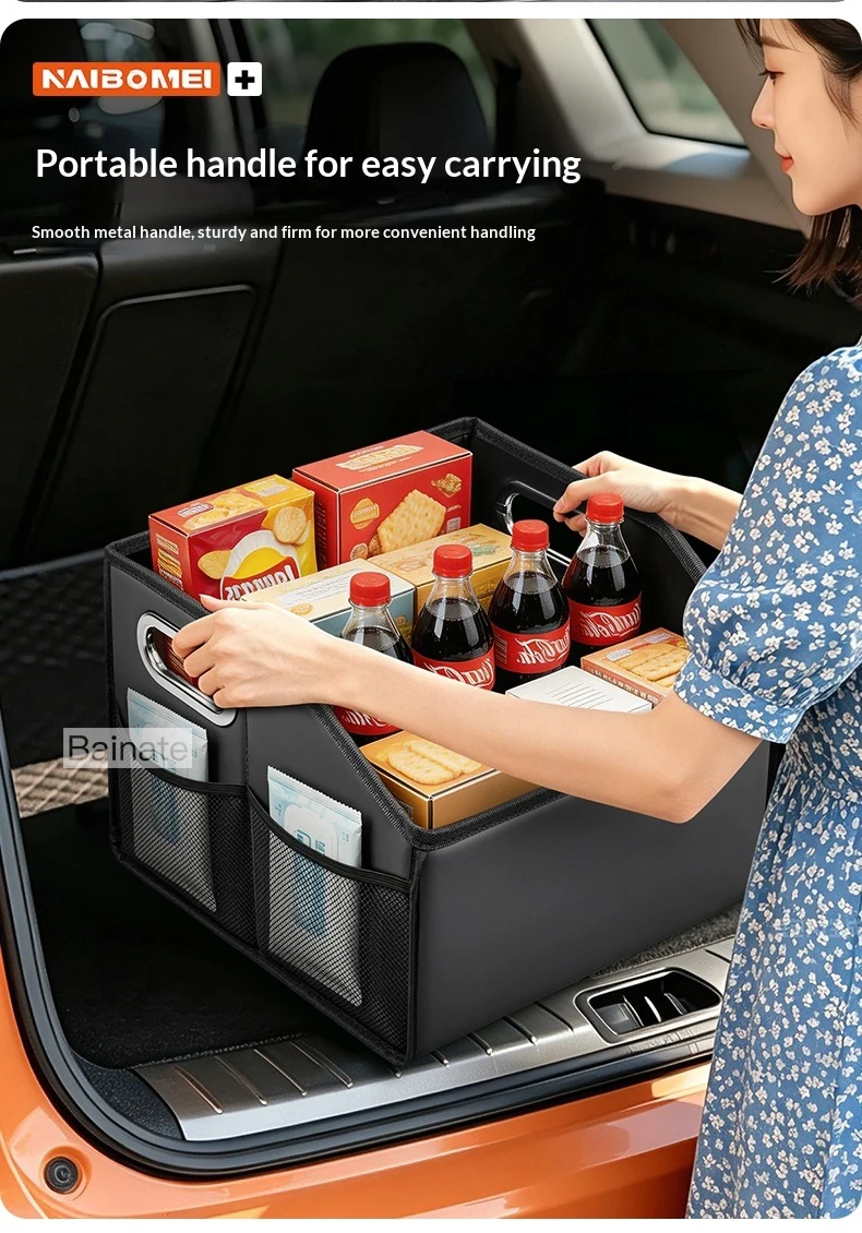 Auto-Kofferraum-Aufbewahrungsbox, Für CHERY TIGGO 2 5 4 TIGGO7 PRO TIGGO8 Plus ARRIZO 6 8 2025, Leder Faltbarer Organizer Auto-Zubehör – Detail 6