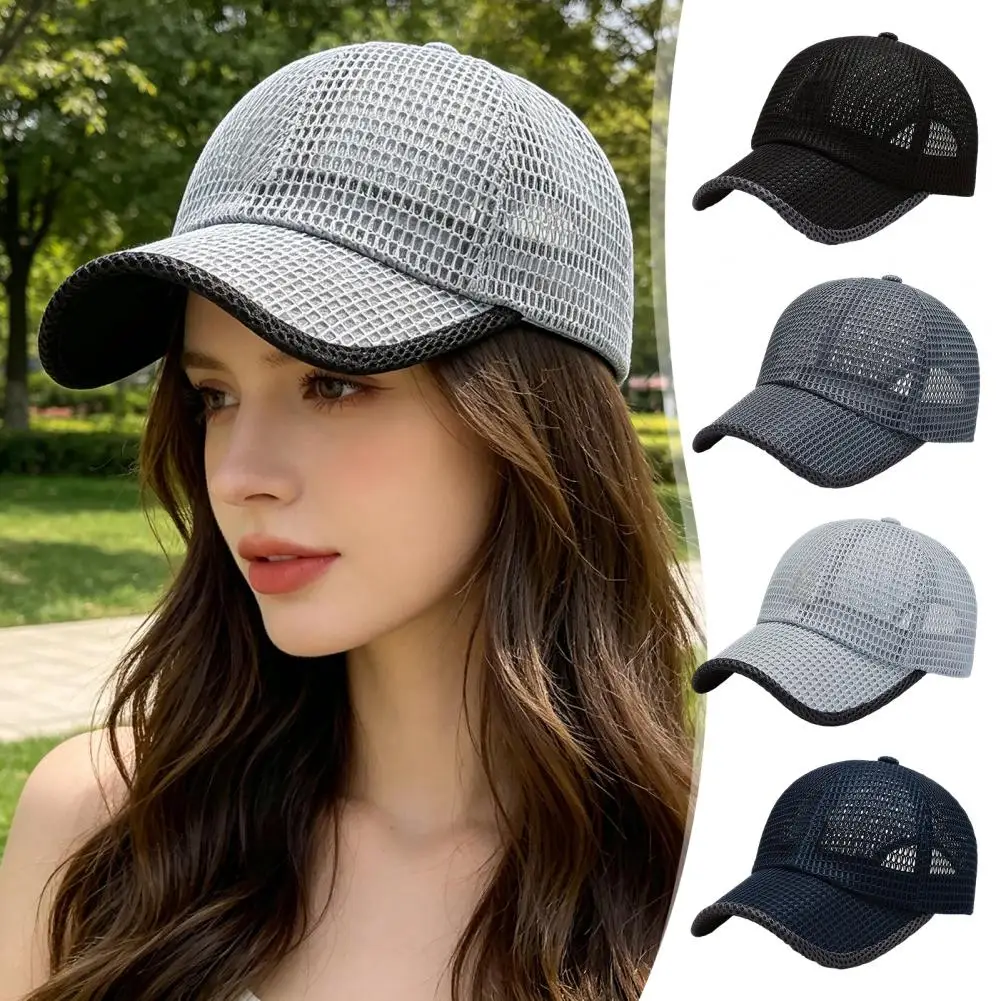 Breathable Mesh Hat Ultra-light Mesh Baseball Cap with 360° Ventilation Breathable Sun Protection Hat for Outdoor Sports