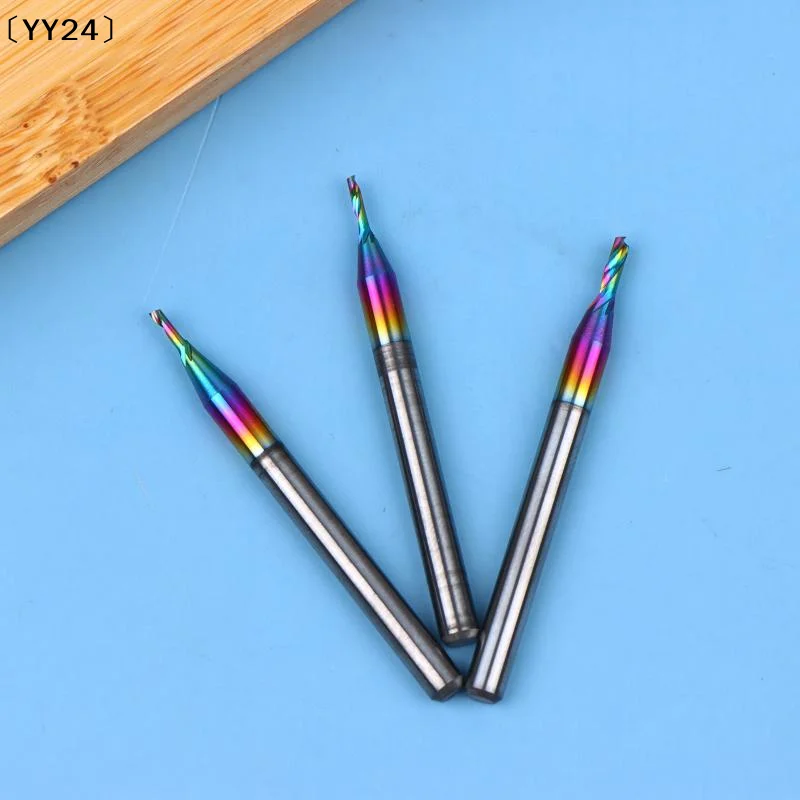 5A TOP Single Flute DLC Coated Milling Cutter - Colorful, For Aluminum Profile & Composite Cutting Head Engraving〔YY24〕