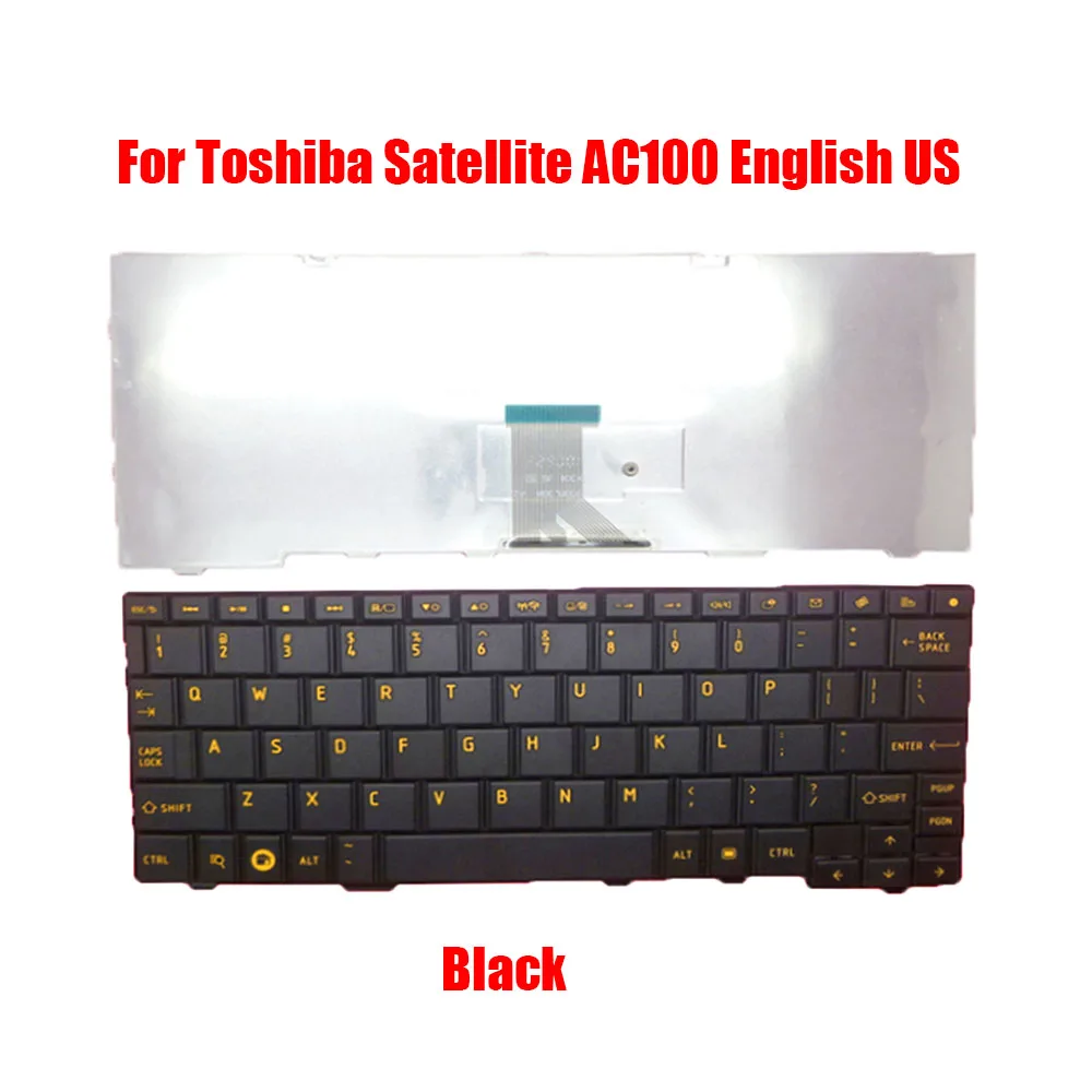 

English US Laptop Keyboard For Toshiba For Satellite AC100 AZ100 Black New