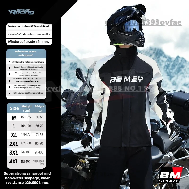 

Beimei Motorcycle Raincoat for Men Outdoor Riders Motorcycle for Adults Split Full Body Rainstorm Suit