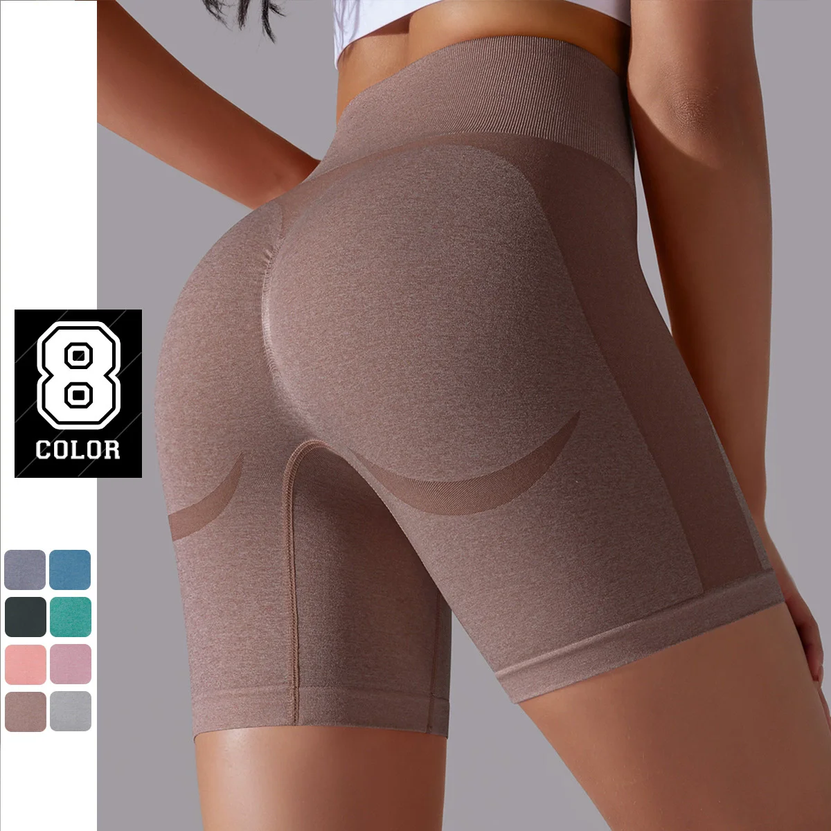 

Seamless Knited Shorts for Women Yoga Shorts Push Up Booty Workout Gym Shorts Fitness High Waist Sports Shorts Women Clothing