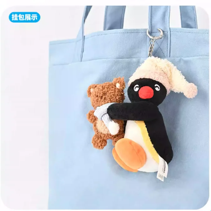 Nowa Lalka Pingu Pingwiny Zostawajcie Się Domem Seria Zabawki Królik Pinga Brelok Zawieszka Pingu Ciepło Przytulający Plecak Kawaii Prezent Zabawki
