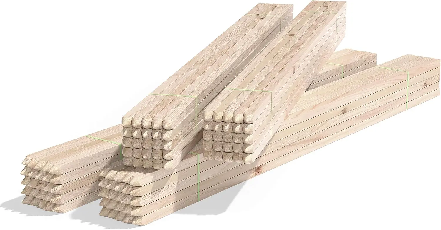 5 Ft. Wooden Garden and Sign Post Stakes (100-Pack)