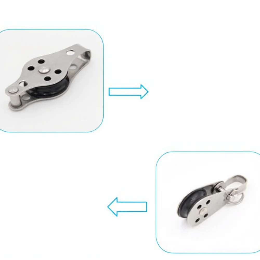High Quality Stainless Steel Nylon Pulley For YUHOOK Marine Yacht Sailing Boat Kayak Anchor Rope Hardware Accessory