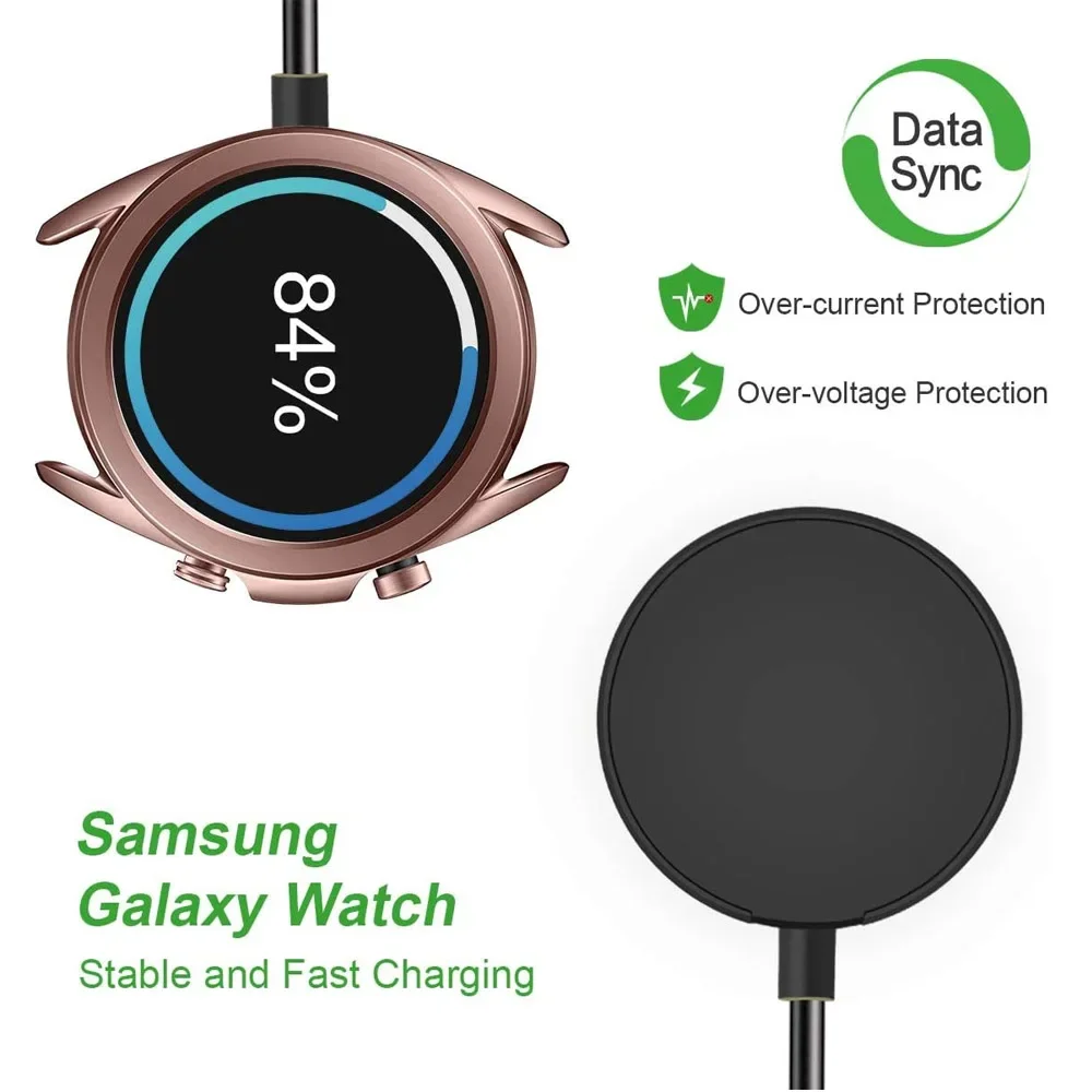 Fast Charging Cable for Samsung Galaxy Watch 7 FE Ultra 6 Charger for Galaxy 6 Classic/ 5/ 5 Pro/ 4/ 3/ Active 2 USB Dock