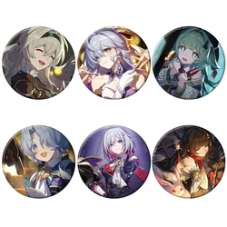 Anime Honkai: Star Rail Brooch Pins Cartoon Game Figure Robin Sparkle Topaz Brooches Bag Accessories Badge Jewelry Fans Gift