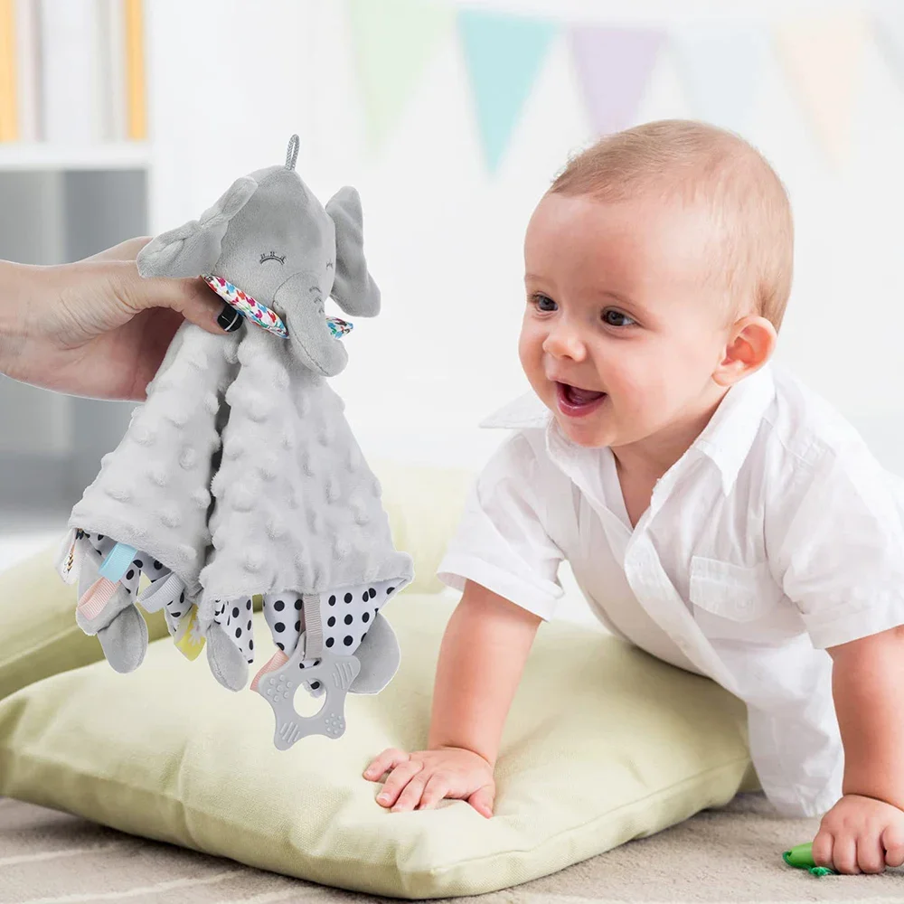 Baby Comfort Blanket with Soft Plush Newborn Sleep Doll, Children's Fashion Sleep Toys, Soothing and Soothing Towels Baby Straps
