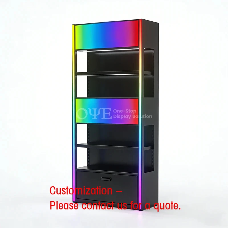 custom.Retail Display Cabinet Display Stand Wall Display Showcase with LED Lights