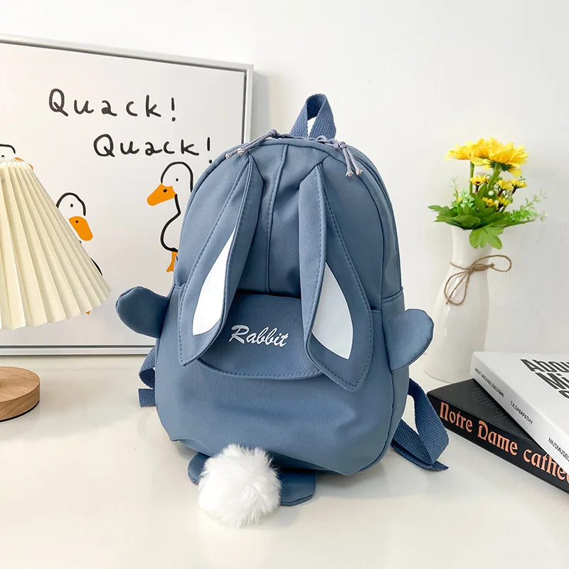 Mochila escolar de conejito de dibujos animados para niños, mochila ligera para jardín de infantes, mochila escolar para niños, moda coreana