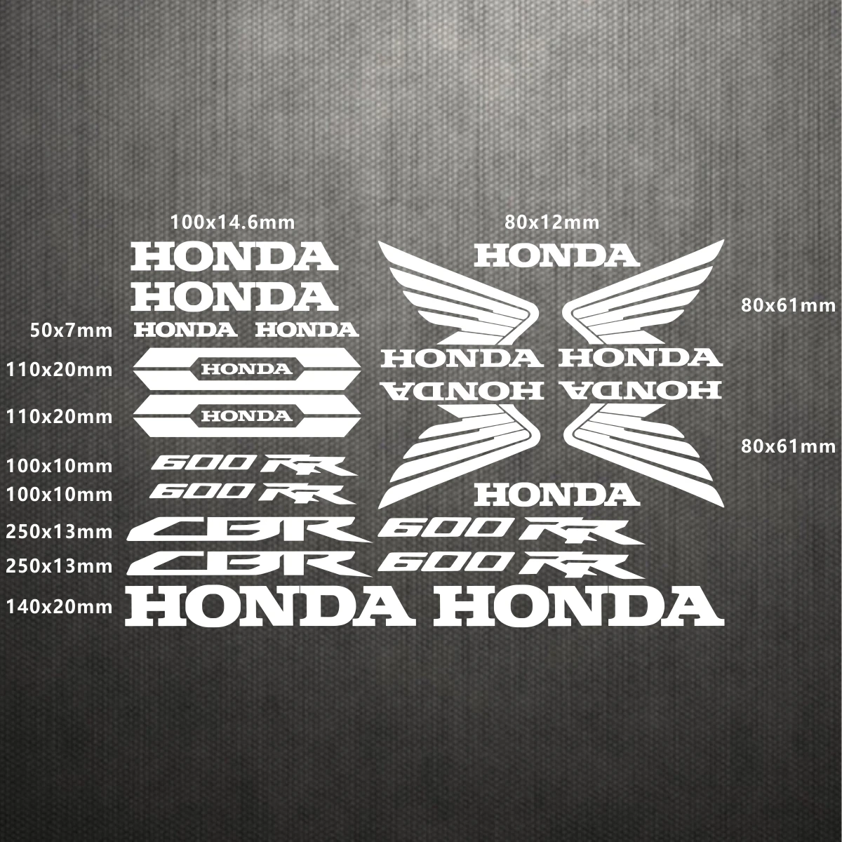 Honda Motorcycle Stickers CBR 600rr Logo Decal Waterproof