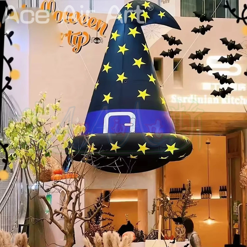 Customizable Large Inflatable Magic Hat air Model Halloween Decoration Prop Shopping Mall Activity Entrance Decoration