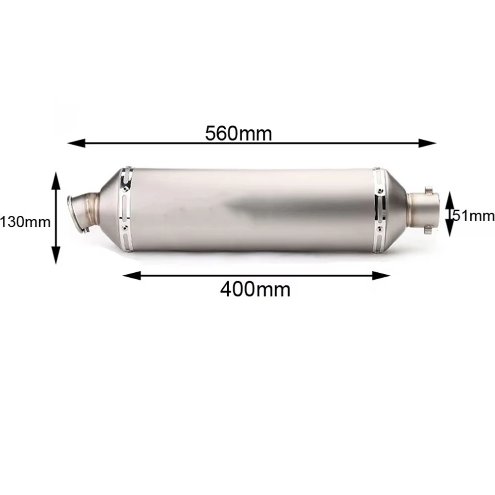 كاتم صوت عادم الدراجة النارية الكبير يهرب موتو 560 مللي متر طول 300CC 600CC 1000CC لـ CBR1000 Z900 Tmax Nmax PCX Z1000 Tmax530