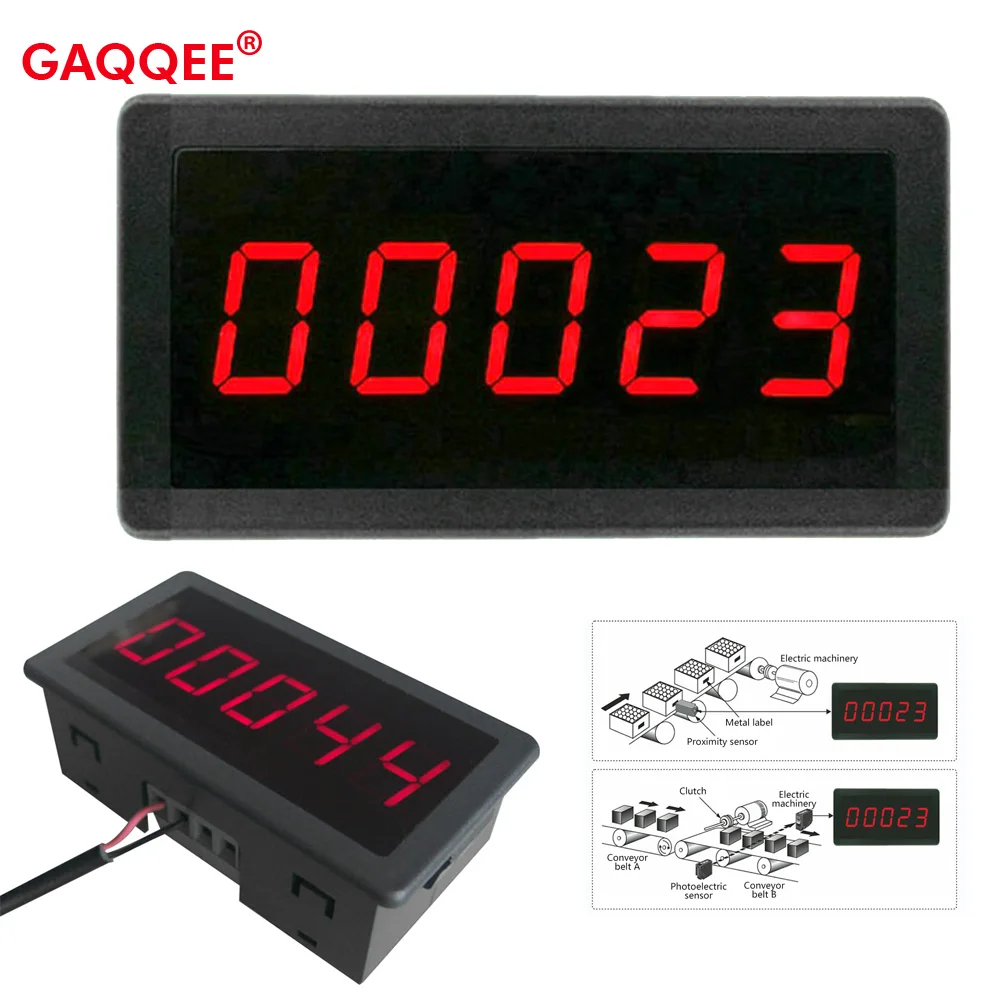 Contador Eletrônico com Display Digital Led Contador com Dígitos Painel de Contagem tipo Rs5135 dc 1224v 0-99999