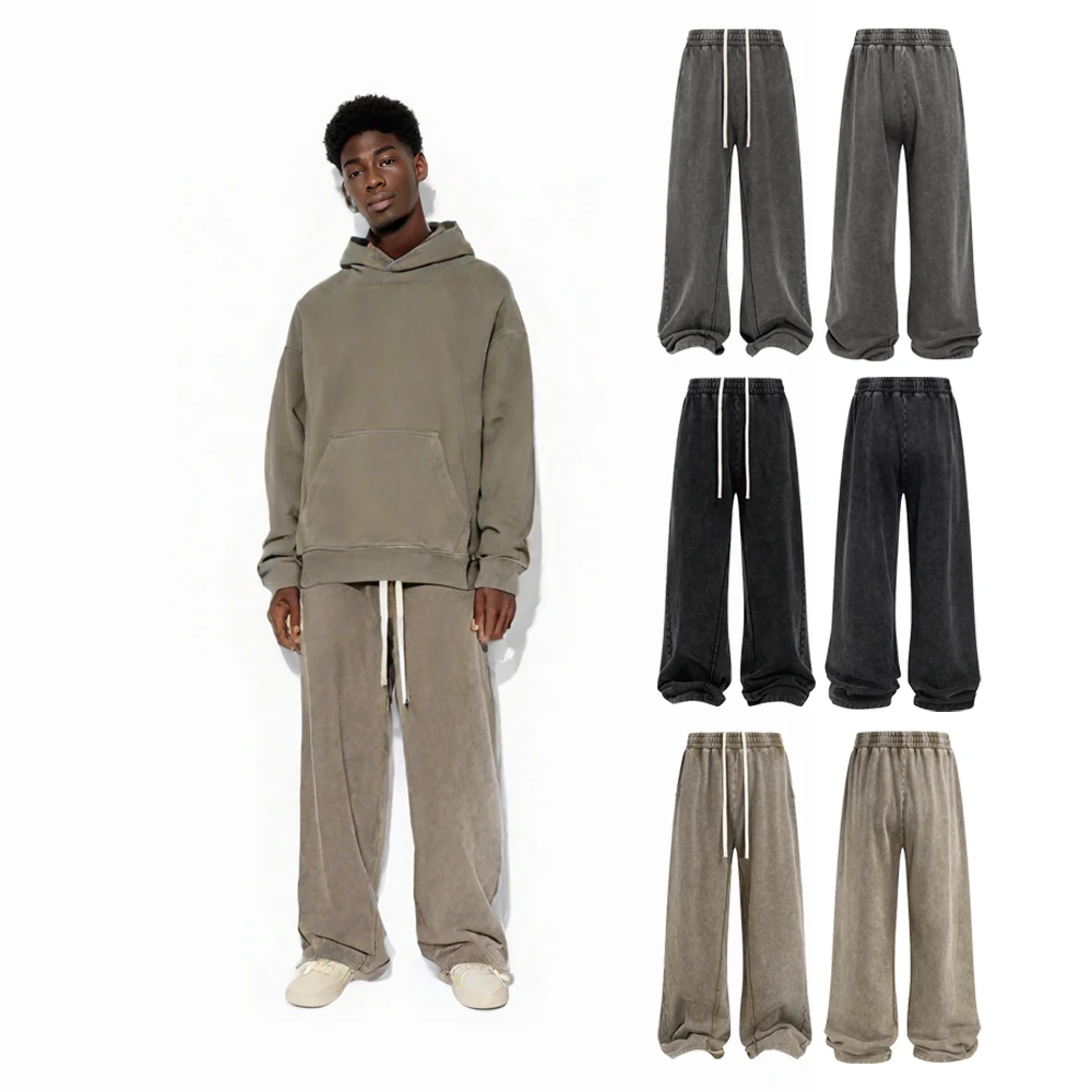 

Y2k Vintage Clothing Man Streetwear Hip-hop Cotton Pant Casual High Street Style Retro Distressed Oversized Baggy Sweatpants Man