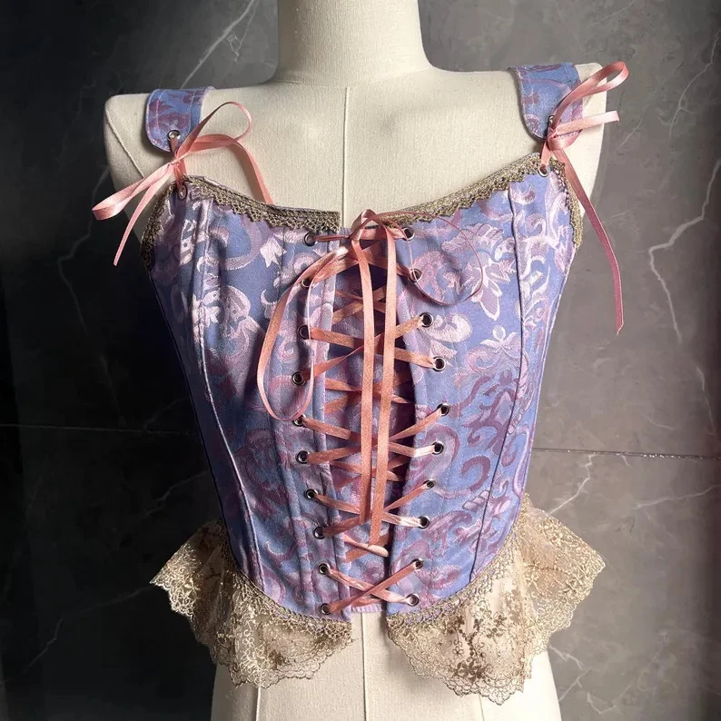 corset-jacquard-retro-mode-exquise-et-polyvalente-style-palais-classique-retro-francais-elegant-ourlet-en-dentelle-doree