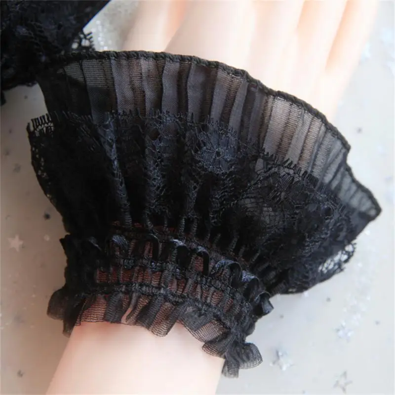 Spare Cuff Cute And Playful Two Colors Clothing Accessories False Trumpet Sleeve Floral Lace No Snagging Lace Cuffs Fake Cuffs