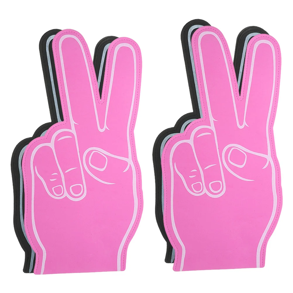4 Pcs Cheerleading Hand Gesture Finger Cots Large Foam Fingers Cheerleader Bulk Sports Fan Prop Props