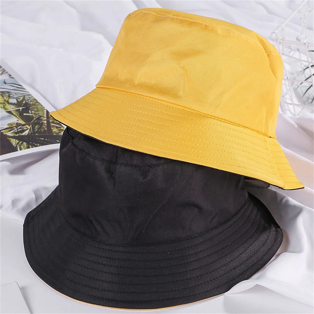 

Panama Cap Summer Fisherman Hat Sun Hat Double-sided Reversible Hat For Outdoors Casual Wear All Ages