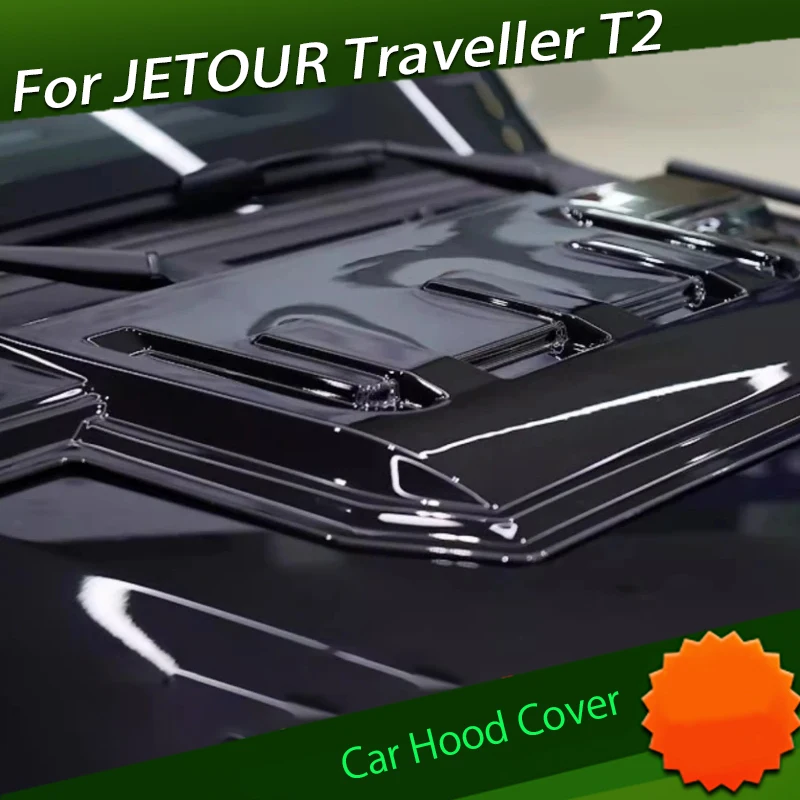 High Quality Car Hood Cover Suitable for CHERY JETOUR Modified Gloss Black Matte Hood Cover Car Off-road Exterior Trim Parts