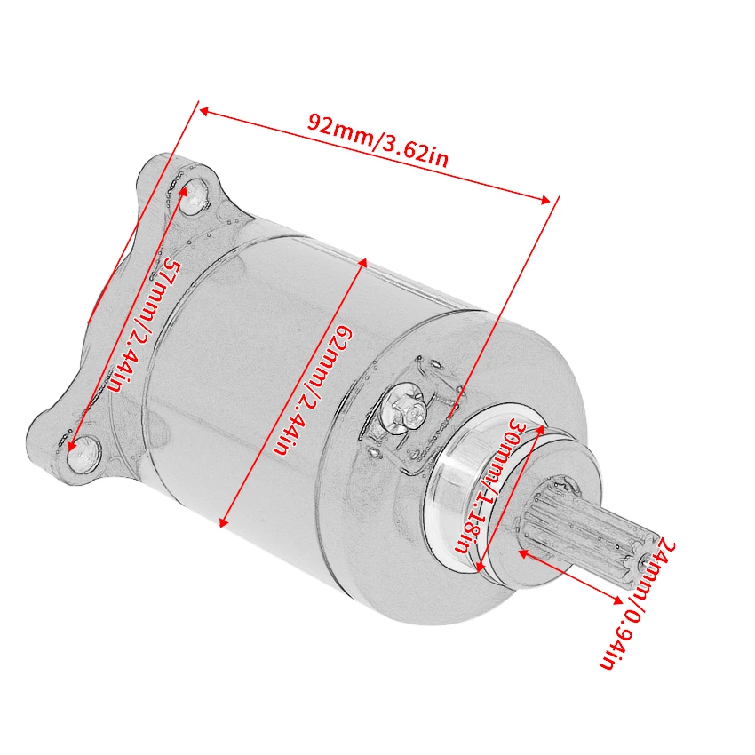 Motorcycle Starter Motor For Kawasaki Ninja ZX-14 ZX-14R ZX1400 ZZR1400 ZG1400 1400GTR Concours 14 21163-0053 21163-0031   Parts