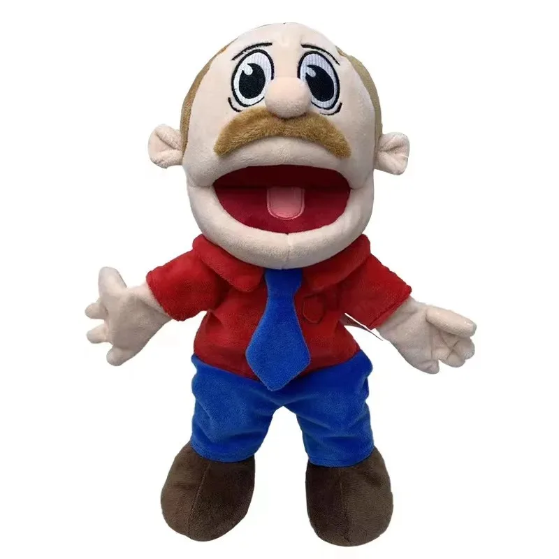Anime jeffy amigos mão fantoche dos desenhos animados brinquedo plushie macio dos desenhos animados engraçado dedo fantoche para brithday festa
