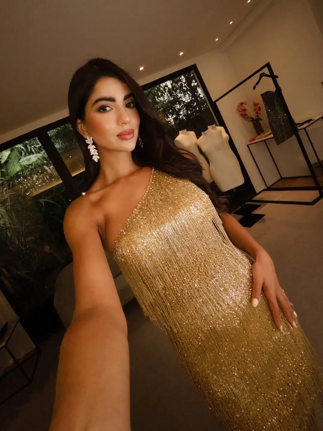 

New Design Sexy One Shoulder Sequin Glittering Tassels Tiered Mini Luxury Cocktail Evening Prom Formal Party Dress