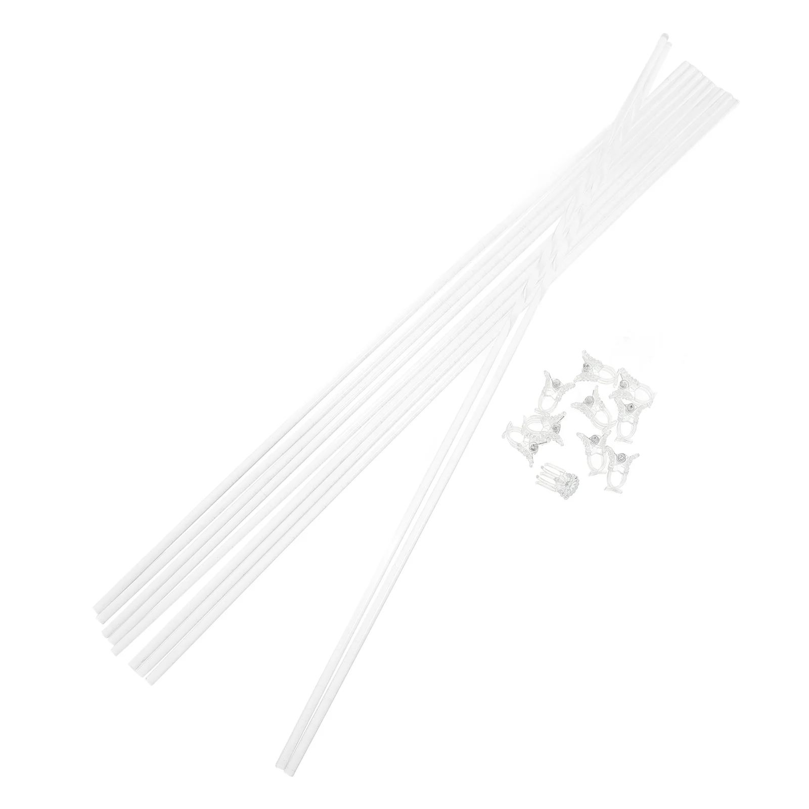 

1 set 1 Set Acrylic Plant Stake Transparent Stick For Vine Plants Potted Plant Support Stem Support Pole Orchid Clips Garden