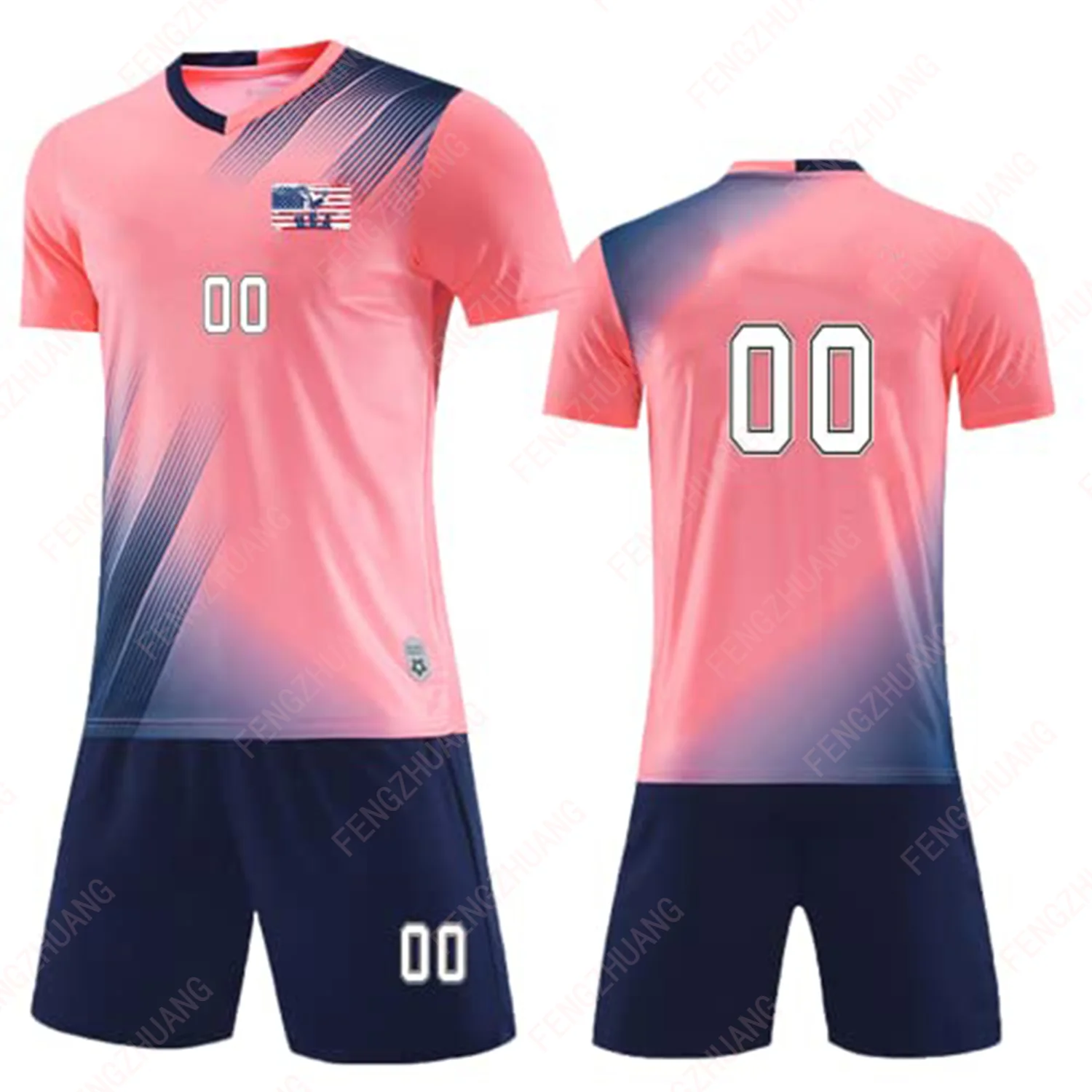 Training Absorb Sweat Outdoors Exercise Jersey Kids Youth Adult Soccer Uniforms Shirts Shorts Adult&Kid Jersey Set