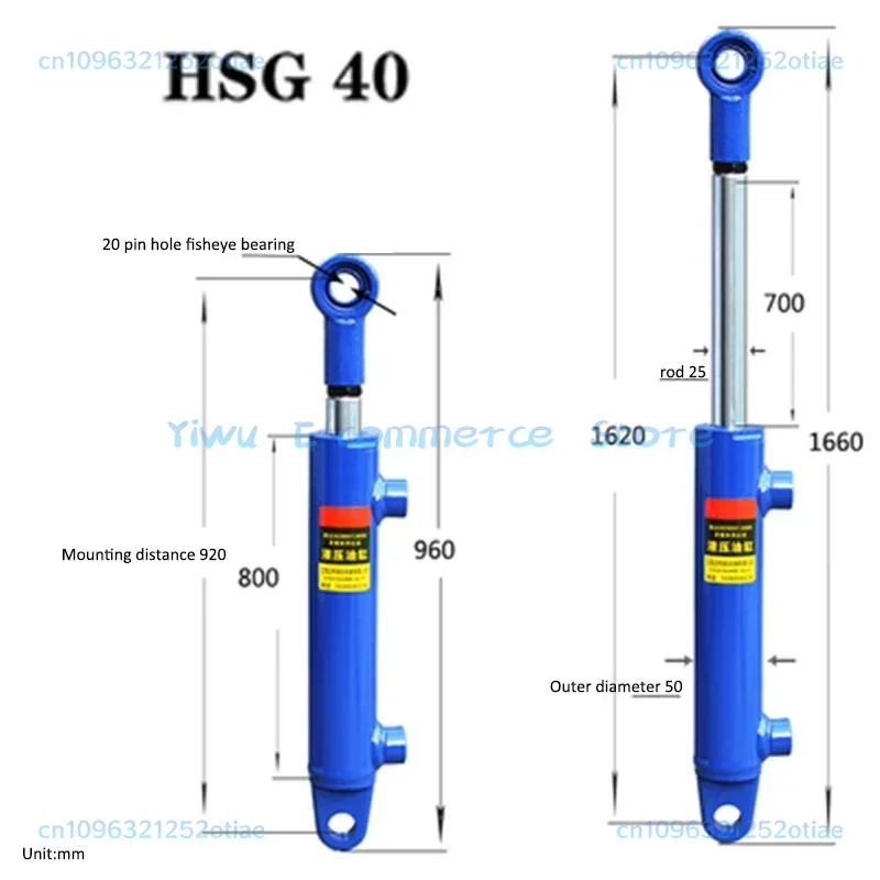 

Upgrade Hydraulic Cylinder Two-way Lift Top Telescopic 1 2 Ton Hydraulic Oil Top Hydraulic Pressure Top Accessories