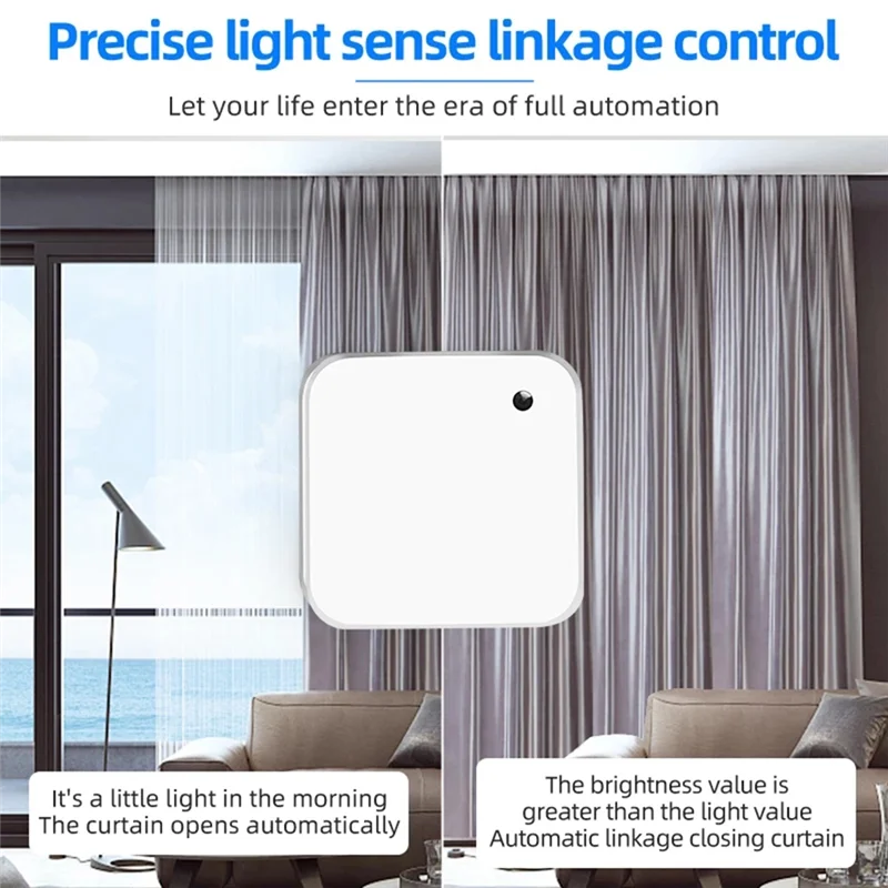 Tuya Wifi Smart Light Sensor Battery Powered Smart Home Light Smart Detector Curtain Automation Controler