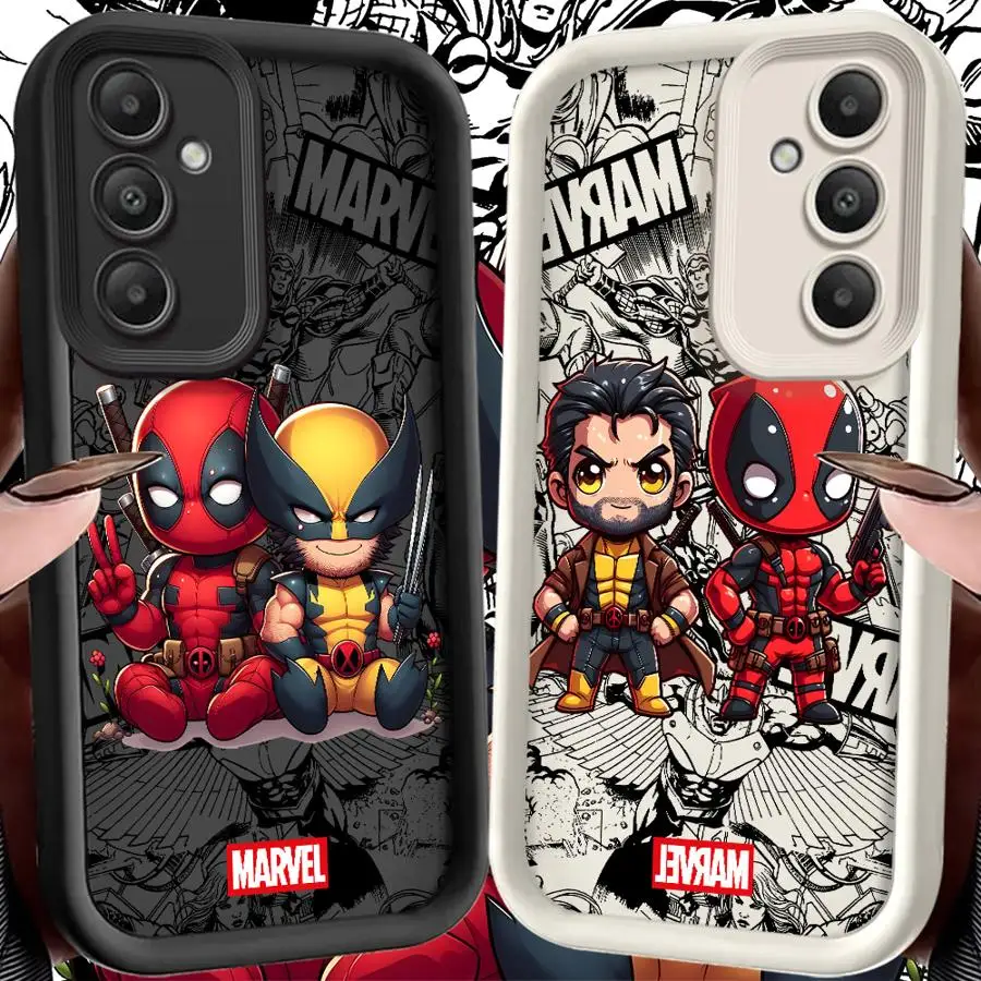 

Marvel Wolverine Deadpool Case for Samsung Galaxy S25+ S21 S25 Ultra S24Ultra S23 FE S24 Plus S22 S20FE TPU Soft