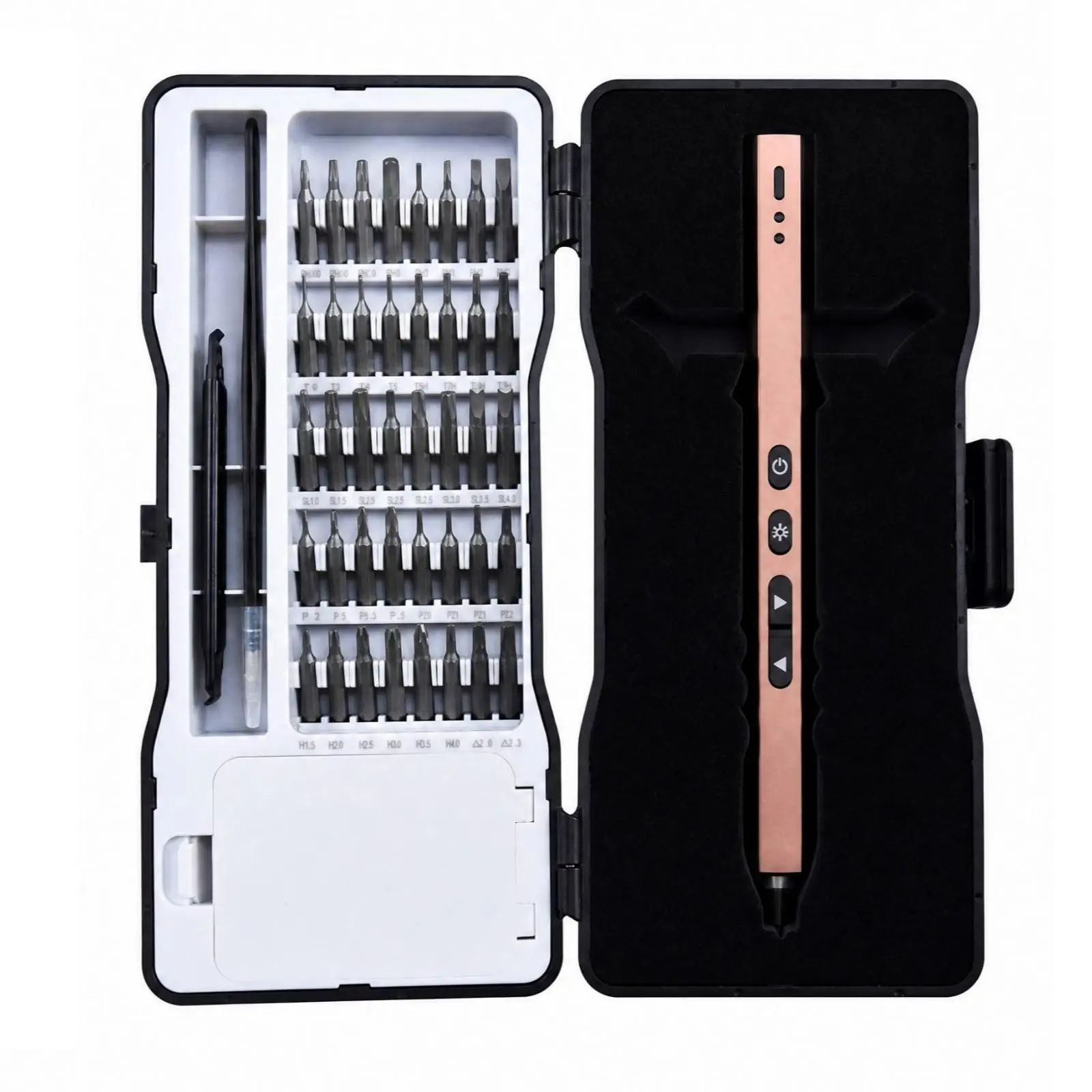 Compact USB Rechargeable Precision Screwdriver Electric Set with Interchangeable Bits for Phone Tablet Macbook Repair