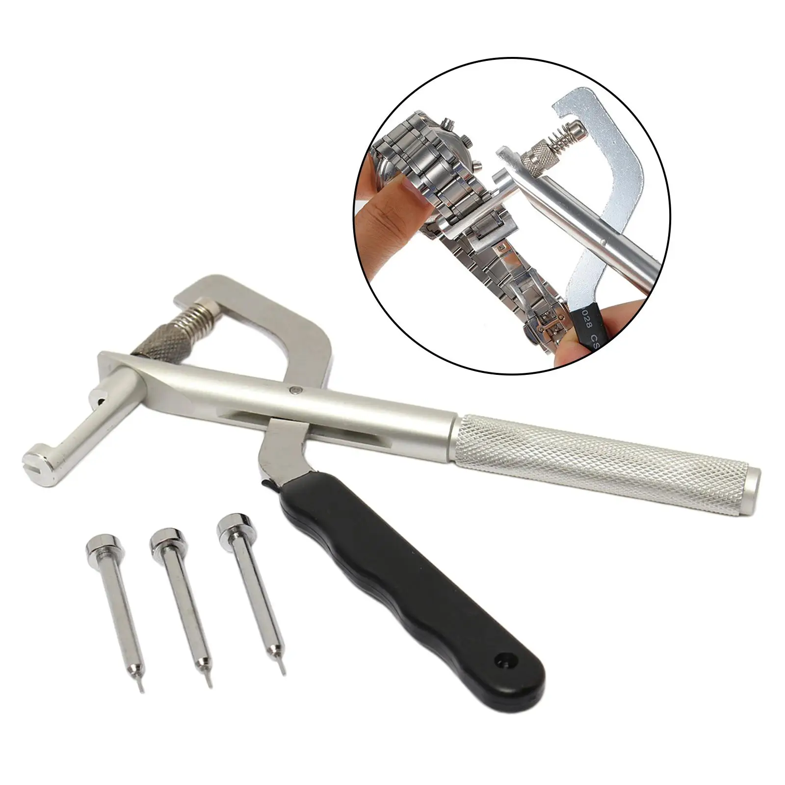 Watch Band Strap Link Pin Remover Repair Tool Kit for Watchmakers with Pack of 3 Extra Pins