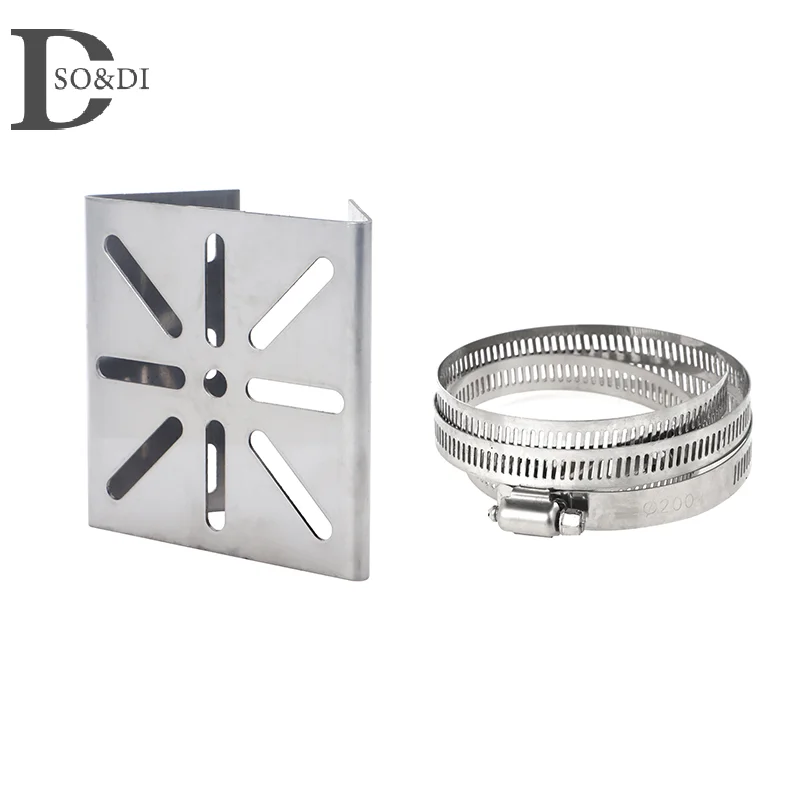 For Outdoor Pole Monitoring Bracket Univsesial Adapter Plate 100/200mm Long Hoop With Stainless Steel Camera Mount Panel