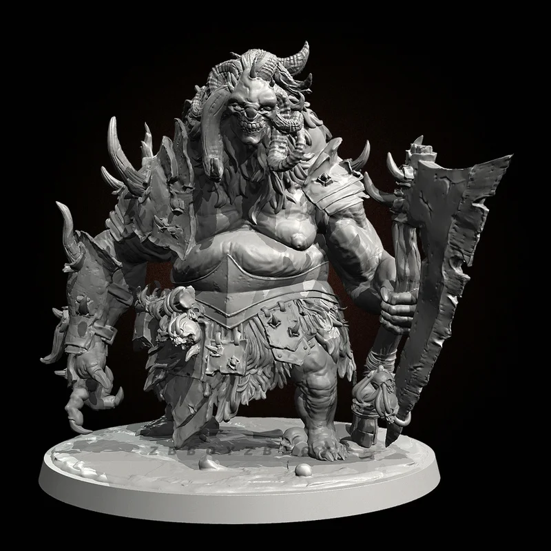 

50mm 75mm Earth Demon Great Ghost Resin Model Figure Gk Micro Miniature 3d Printed White Model Toy Unassembled And Unpainted Kit