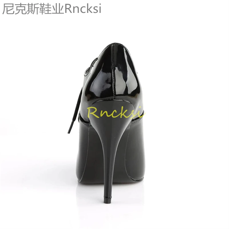 12cm Fashion pointy high heels, black shoes, ladies shoes, waterproof front strap, high heels and super high heels.