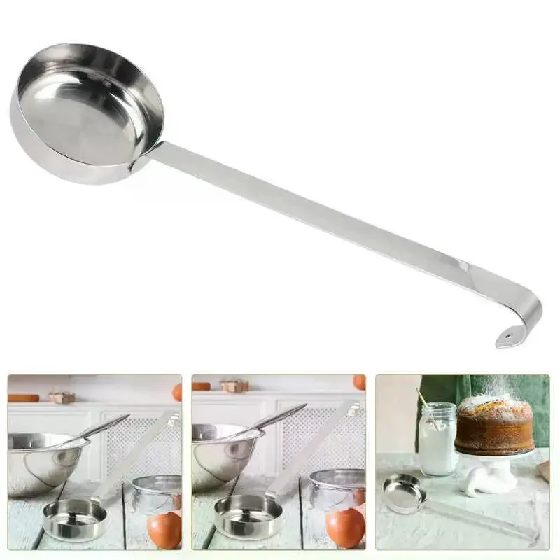 Stainless Steel Pizza Sauce Spoon Baking Scoop Soup Tomato Cups With Long Handle Kitchen Ladle For Serving Spread Cream Tool
