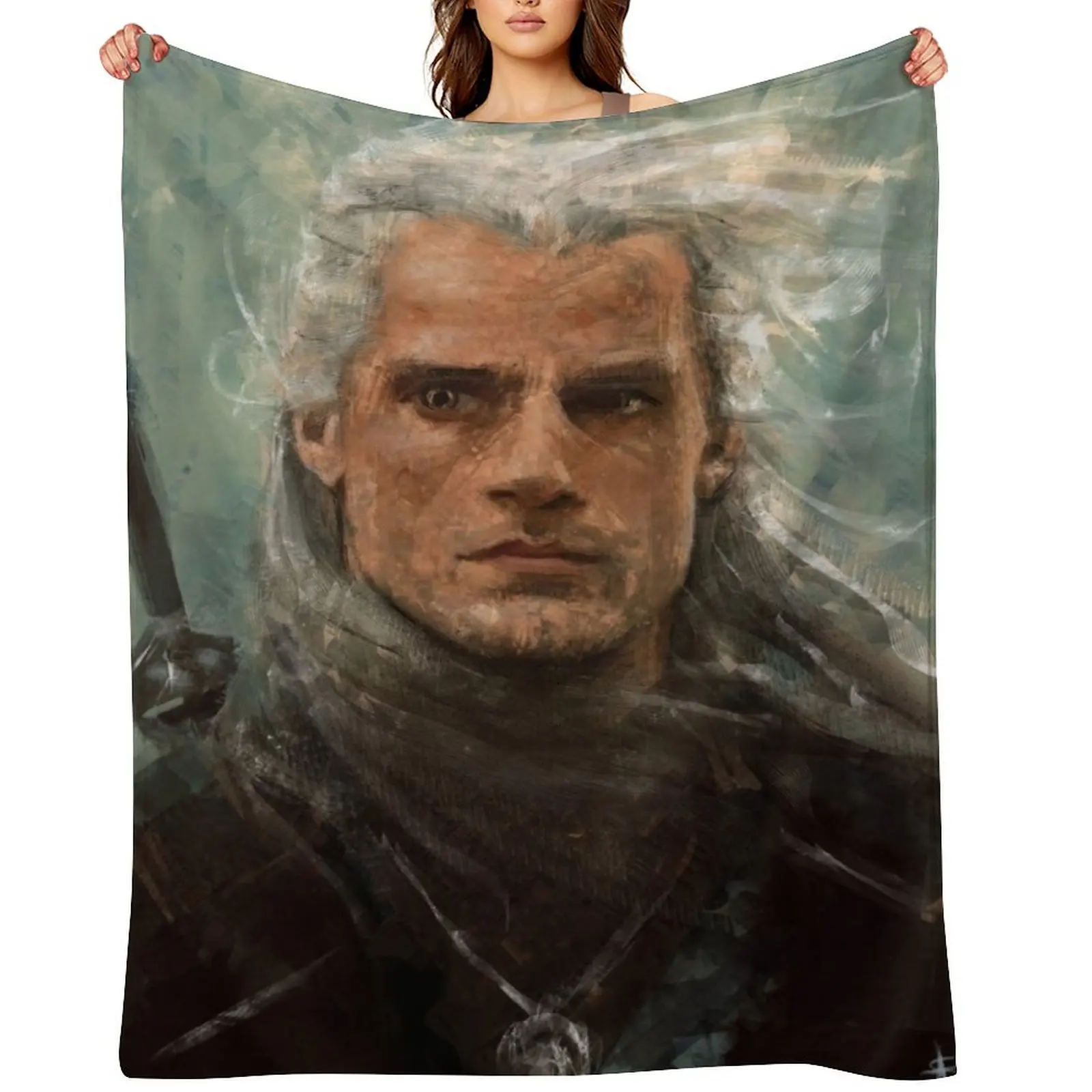

Henry Cavill - Geralt of Rivia Throw Blanket Bed linens Quilt Sofa Quilt Decorative Beds Blankets