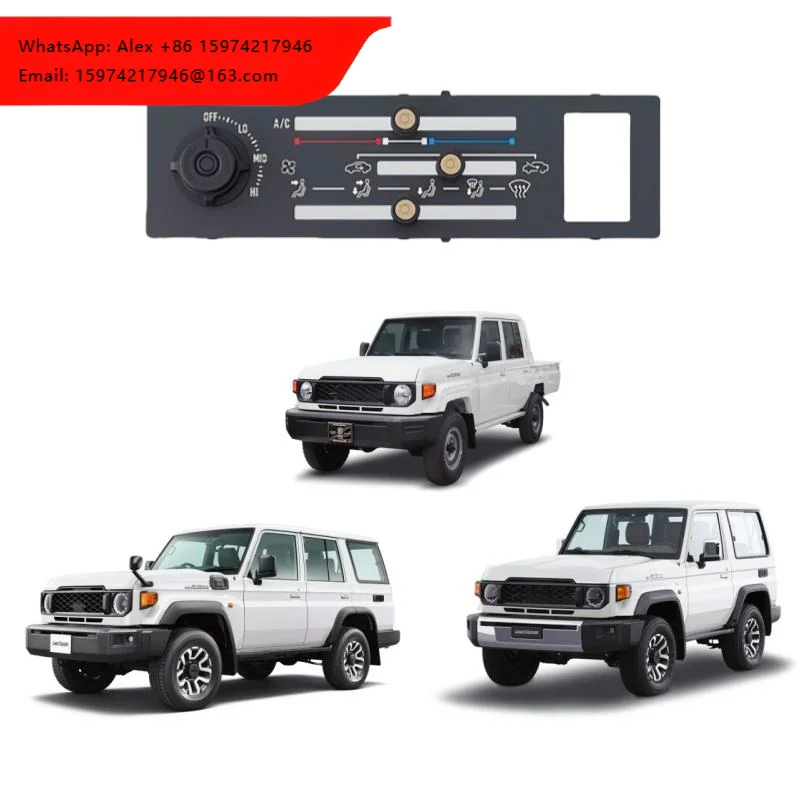 Accesorios para Auto YBJ, Perilla Metálica para Panel de Control de Aire Acondicionado Toyota Serie LC70 76 78 2007-2024, Cubierta para Panel de A/C LC79