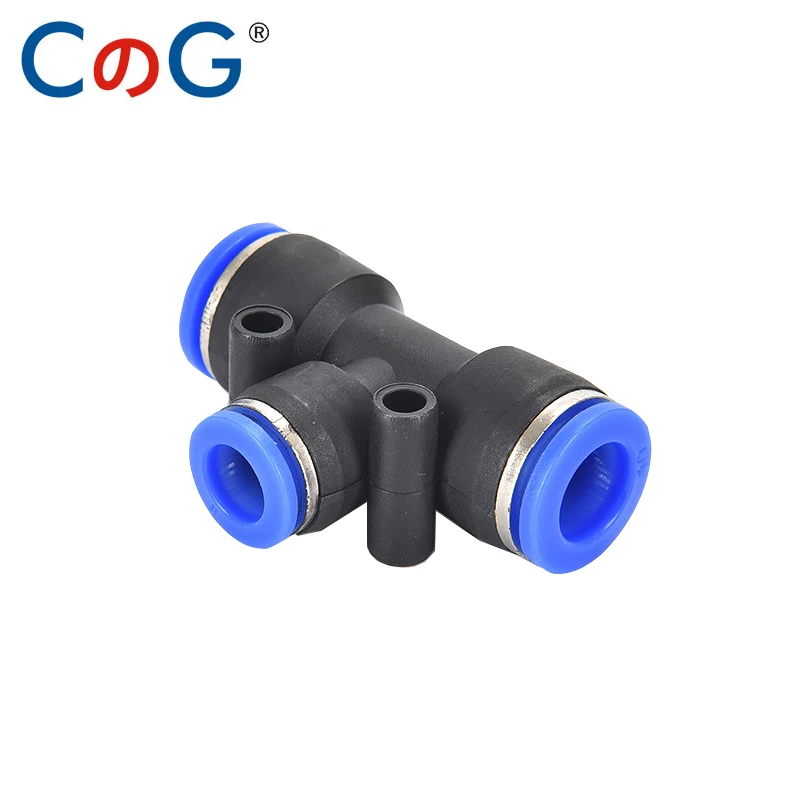 CG 5PCS 3 Way PEG Reducing Pneumatic Fittings 4-16mm OD Plastic Push In Quick Connector Air Fitting Plumbing for Air Hose Tube