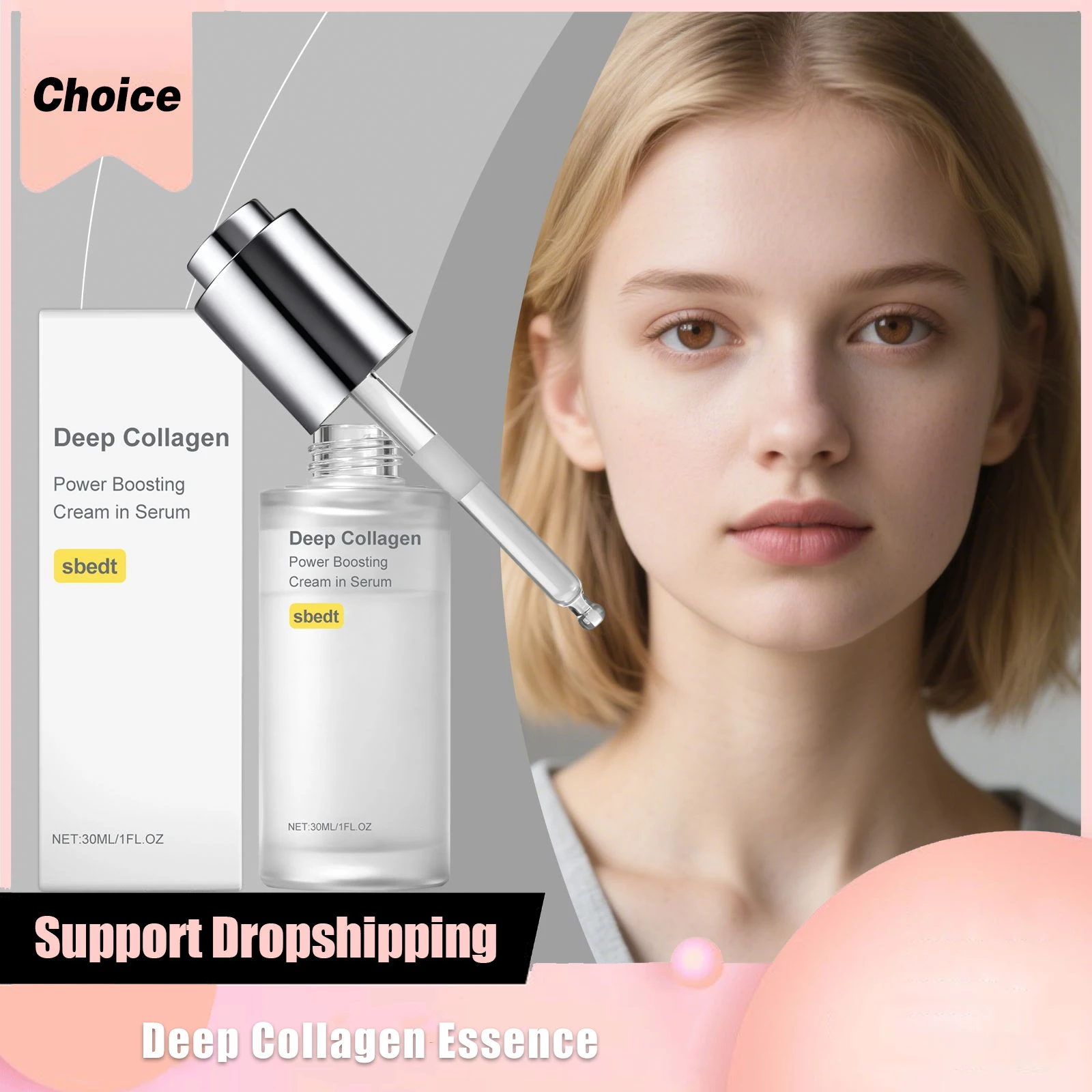 جوهر الكولاجين المرطب يقلل من الخطوط الدقيقة ويحسن حالة البشرة ويزيد من مرونة الجلد ويخفف الجفاف وسيروم تغذي الوجه